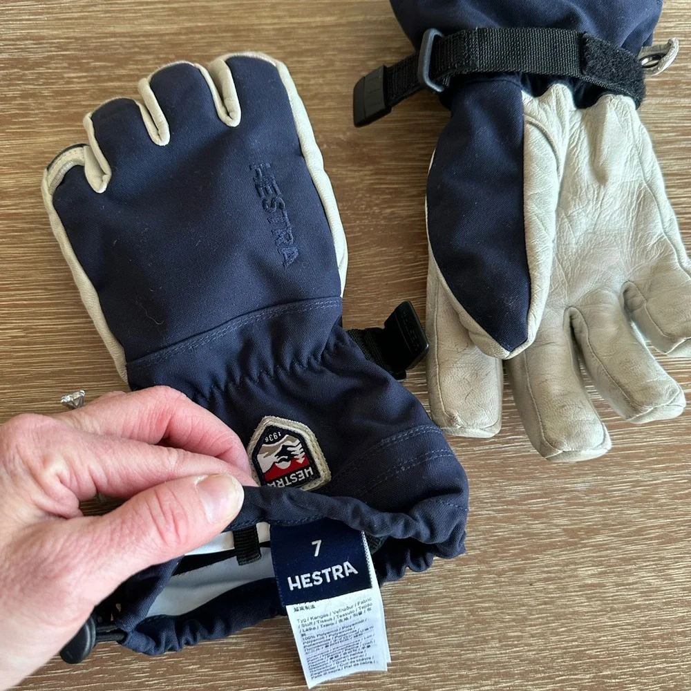 Hestra Army Leather Heli Ski Jr. Kids Ski Gloves